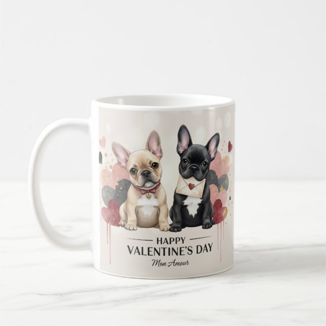 Happy Valentine’s Day French Bulldog Mug – Cute (Left)
