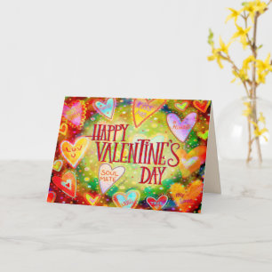 Happy Valentine’s Day Fun Conversation Hearts Card