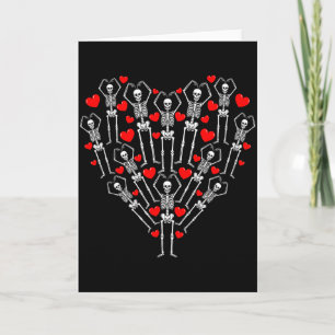Happy Valentine’s Day Funny Skeleton Heart In Birt Card