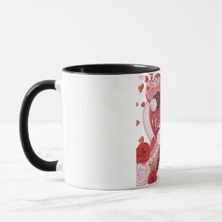 Happy Valentine’s Day Heart Design – Romantic Love Mug