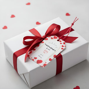 Happy Valentine’s Day Heart Gift Tag Romantic Re
