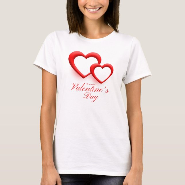Happy Valentine’s Day Heart Love Design-23540 T-Shirt (Front)