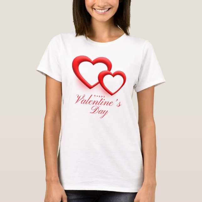 Happy Valentine’s Day Heart Love Design-23540 T-Shirt (Front)