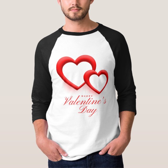 Happy Valentine’s Day Heart Love Design-23540 T-Shirt (Front)
