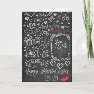 Happy Valentine´s Day - Love chalkboard Card