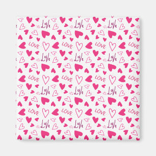 Happy Valentine’s Day Lover Present with Red Heart Magnet
