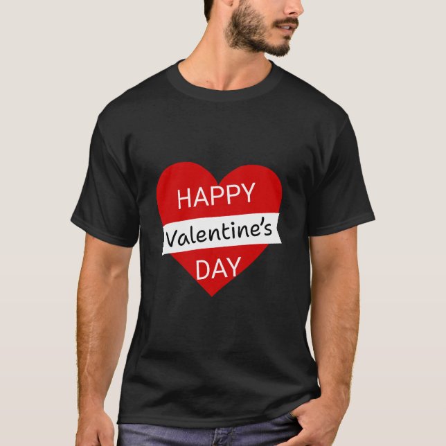 Happy Valentine’s Day – Minimalist Valentine T-Shirt (Front)