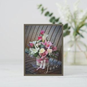 Happy Valentine`s Day Modern Script Photo Postcard