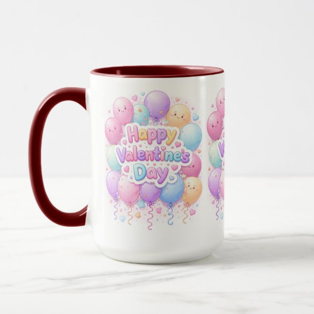 Happy Valentine’s Day Mug – Cute Love Gift (Left)