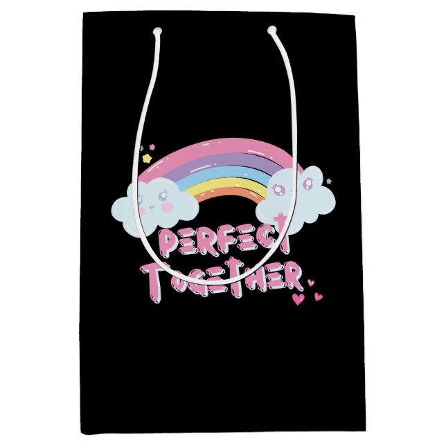 ❤️ Happy Valentine’s Day ❤️Perfect Together   Medium Gift Bag (Front)