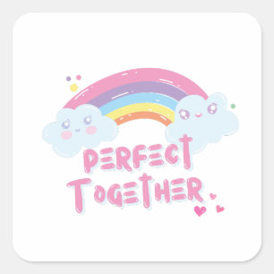 ❤️ Happy Valentine’s Day ❤️Perfect Together Square Sticker