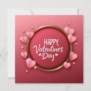 Happy Valentine’s Day Red Heart Love Holiday Card