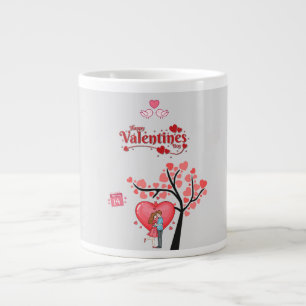 Happy Valentine’s Day – Romantic Couple  Large Coffee Mug