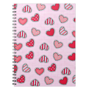 Happy Valentine’s Day Romantic Red Heart Keepsake Notebook