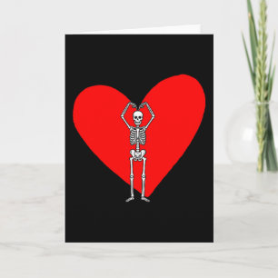 Happy Valentine’s Day Skeleton Vintage For Funny V Card