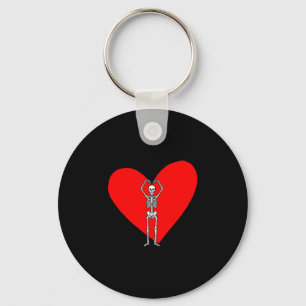 Happy Valentine’s Day Skeleton Vintage For Funny V Key Ring