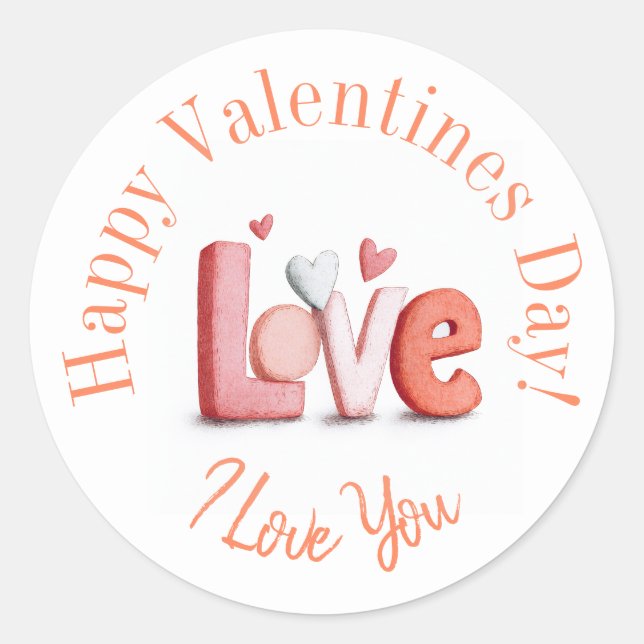 Happy Valentine’s Day stickers  (Front)