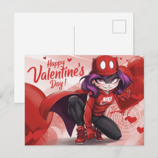 Happy Valentine’s Day Super-Héros -5 Postcard