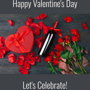 Happy Valentine 's Day Wine Label