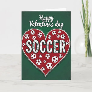 Happy Valentine Soccer Card