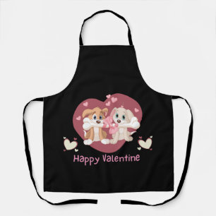 Happy Valentine's Day 2023 Funny Dogs Cute      Apron