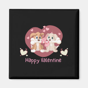 Happy Valentine's Day 2023 Funny Dogs Cute Magnet