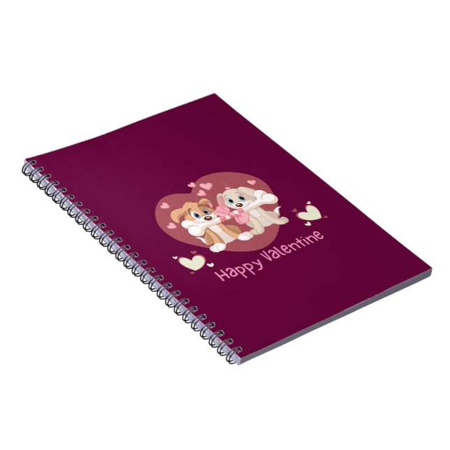 Happy Valentine's Day 2023 Funny Dogs Cute       Notebook (Right Side)