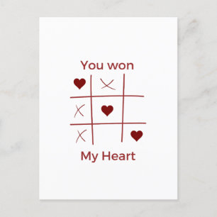 Happy Valentine's Day 2023 Ideas -You Won My Heart Holiday Postcard