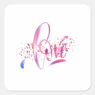 Happy Valentine's Day 2023 -Love Images Colourful Square Sticker