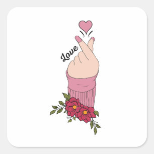 Happy Valentine's Day 2023 -Love Images Modern     Square Sticker