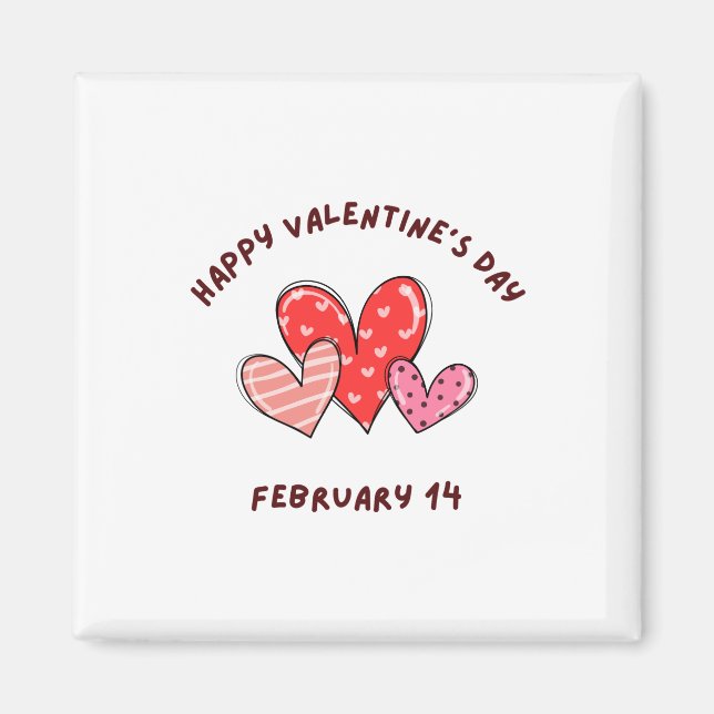 Happy Valentine's Day 2023 -Valentine 14 February Magnet (Front)