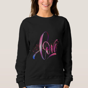 Happy Valentine's Day 2024 -Love Images Colourful  Sweatshirt