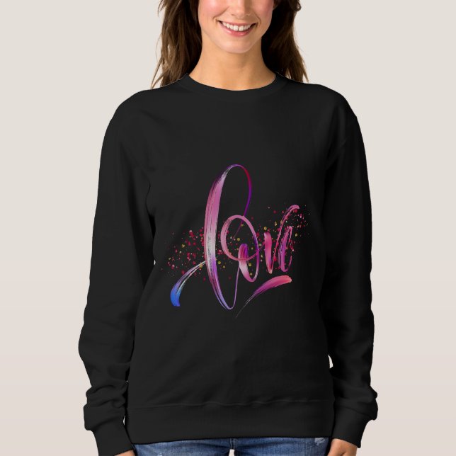 Happy Valentine's Day 2024 -Love Images Colourful  Sweatshirt (Front)