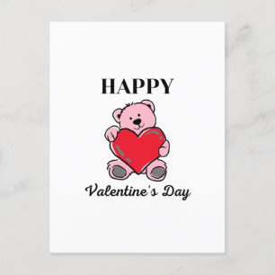 Happy Valentine's Day 2024 -Love Panda Images     Holiday Postcard