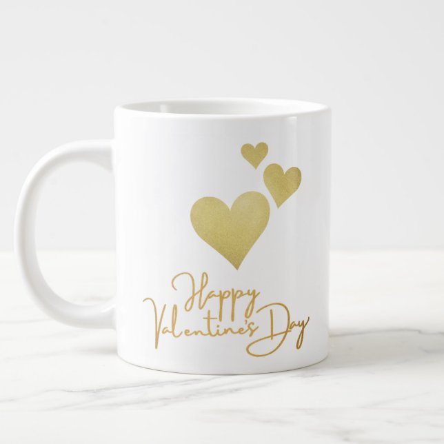 Happy Valentine's Day 2.0  Large Coffee Mug (Left)