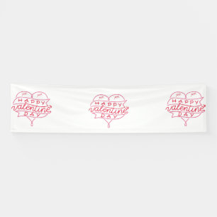 Happy Valentine's Day 2.5x10 Vinyl Banner