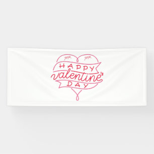 Happy Valentine's Day 2.5x6 Vinyl Banner