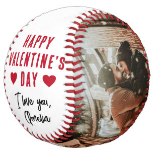 Happy Valentine's Day 2 Photo Collage Boyfriend  Softball