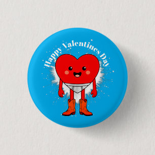 HAPPY VALENTINES DAY 3 CM ROUND BADGE
