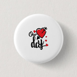 Happy Valentine's Day 3 Cm Round Badge