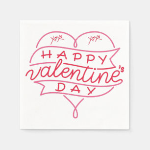 Happy Valentine's Day 3 Ply Napkins