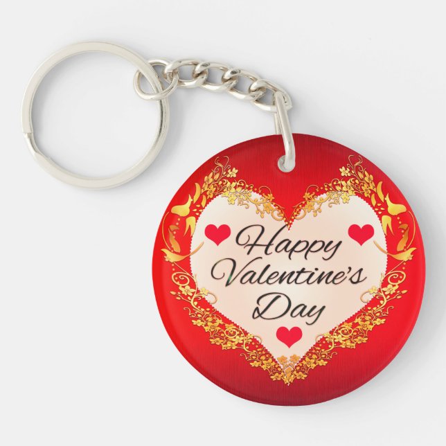 Happy Valentine's Day!-47949 Key Ring (Front)
