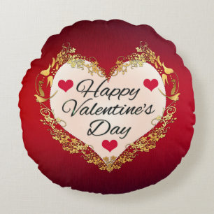 Happy Valentine's Day!-47949 Round Cushion