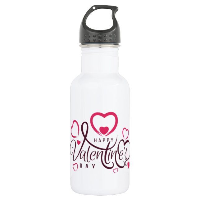 Happy Valentine's Day! 532 Ml Water Bottle (Front)