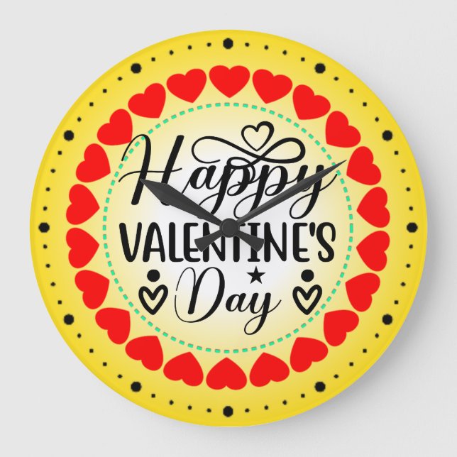 Happy Valentine's Day-53816 Large Clock (Front)