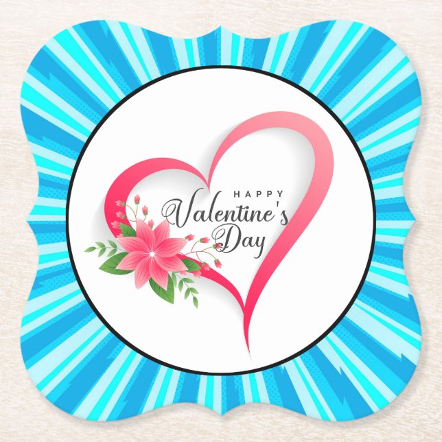 Happy Valentine's Day-53816 Paper Coaster (Front)