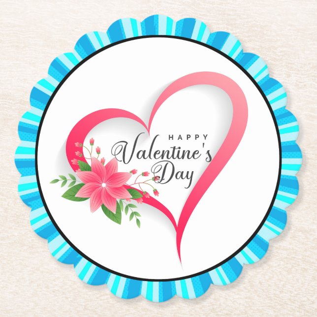 Happy Valentine's Day-53816 Paper Coaster (Front)