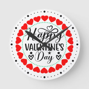 Happy Valentine's Day-53816 Round Clock