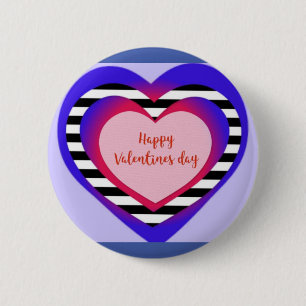 Happy valentine's day  6 cm round badge