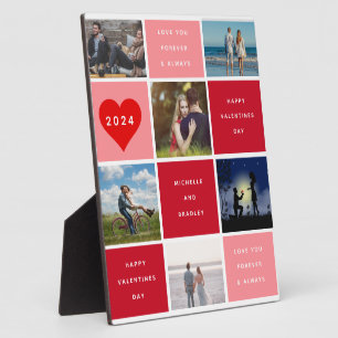 Happy Valentines Day 6 Photo Grid Sherpa Plaque